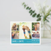 Moderne collage sparen het Briefkaart van de Datum (Staand voorkant)