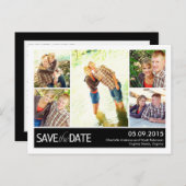 Moderne collage sparen het Briefkaart van de Datum (Voorkant / Achterkant)