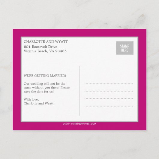 Moderne collage sparen het Briefkaart van de Datum (Achterkant)