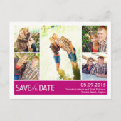 Moderne collage sparen het Briefkaart van de Datum (Voorkant)