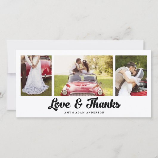 Moderne Collage | Trouw Dank Je Foto Kaart (Voorkant)