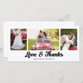 Moderne Collage | Trouw Dank Je Foto Kaart (Voorkant / Achterkant)