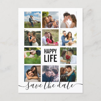 Moderne Collage van de Foto sparen het Briefkaart