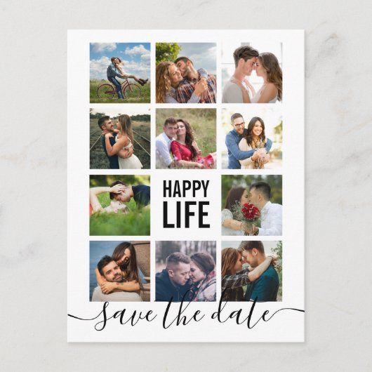 Moderne Collage van de Foto sparen het Briefkaart  (Voorkant)