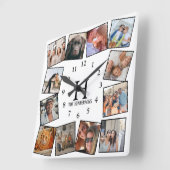 Moderne Collage van de Foto van de Douane| Creëer  Vierkante Klok (Hoek)