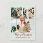 Moderne collage van drie foto's van een vakantiefa feestdagenkaart (Voorkant / Achterkant)