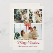 Moderne collage van drie foto's van een vakantiefa feestdagenkaart (Voorkant / Achterkant)