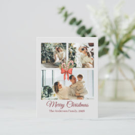 Moderne collage van drie foto's voor gezinsvakanti briefkaart