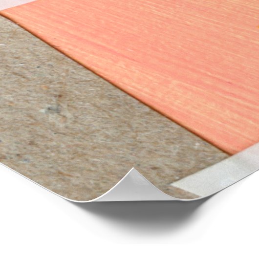 Moderne collagekunst. Gemengde techniek op doek. K Poster (Hoek)