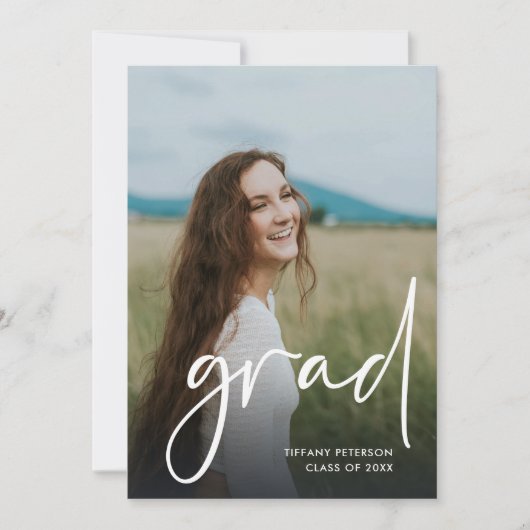 Moderne College Foto afstuderen aankondigingen (Voorkant)