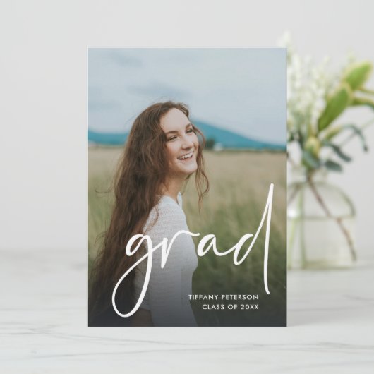 Moderne College Foto afstuderen aankondigingen (Staand voorkant)