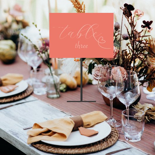 Moderne Colorblock Wedding | donkerkoraal Kaart