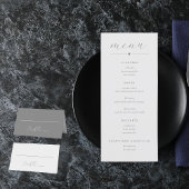 Moderne Colorblock Wedding | Light Silver Plaatskaartje