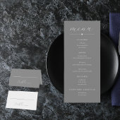 Moderne Colorblock Wedding | Light Silver Plaatskaartje
