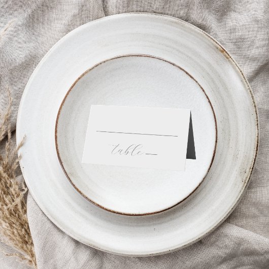 Moderne Colorblock Wedding | Light Silver Plaatskaartje