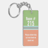 Moderne Colorful Custom Hotel Room Sleutelhanger (Voorkant Links)