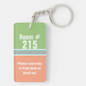 Moderne Colorful Custom Hotel Room Sleutelhanger (achterkant)