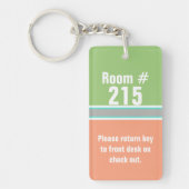 Moderne Colorful Custom Hotel Room Sleutelhanger (Voorkant)