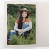 Moderne Colorful Graduation Party Drieluik Uitnodiging (Binnenzijde eerst)