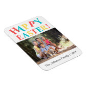 Moderne Colorful Happy Easter Photo Holiday Kaart Magneet (Rechterzijde)