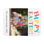 Moderne Colorful Happy Easter Photo Holiday Kaart Magneet (Horizontaal)