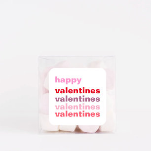 Moderne Colorful Happy Valentijns Gift Vierkante Sticker