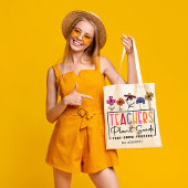 Moderne Colorful Teacher's Appreciation Custom Tote Bag
