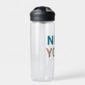 Moderne Colorful Text in New York Waterfles (Voorkant)