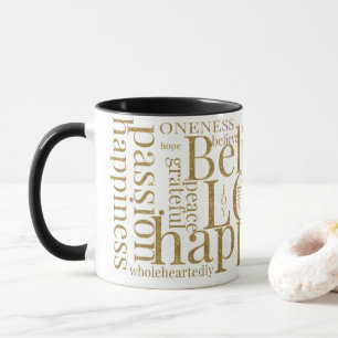 Moderne Colorful Word Cloud Text-ontwerpen Mok