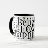 Moderne Colorful Word Cloud Text-ontwerpen Mok (Voorkant links)