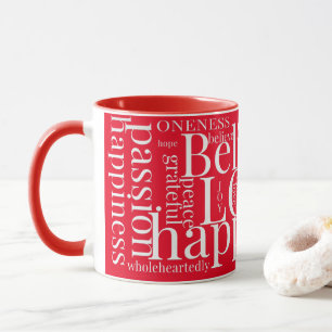 Moderne Colorful Word Cloud Text-ontwerpen Mok
