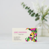 Moderne Colors Geometry Abstract Professional Visitekaartje (Staand voorkant)