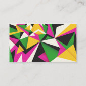 Moderne Colors Geometry Abstract Professional Visitekaartje (Achterkant)