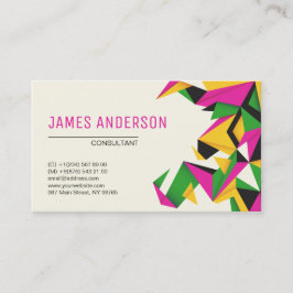 Moderne Colors Geometry Abstract Professional Visitekaartje