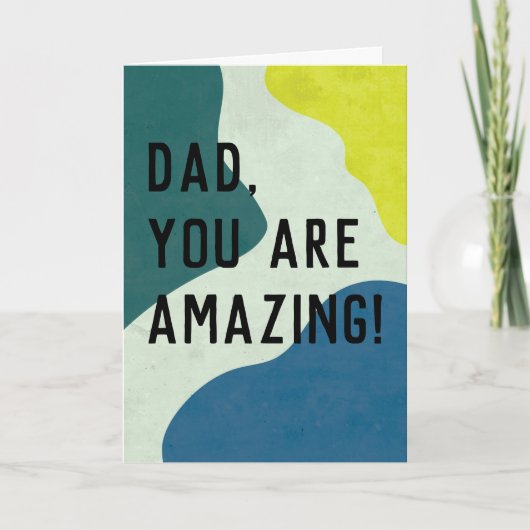Moderne Colour Blob Vaderdag Kaart (Voorkant)