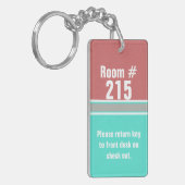 Moderne Colour Block Hotel Room Sleutelhanger (Voorkant Links)