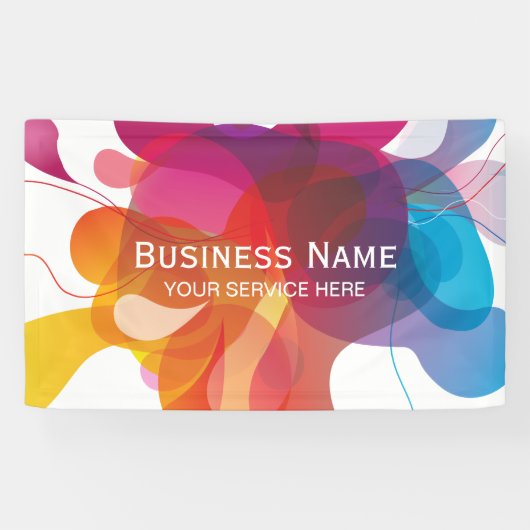 Moderne Colour Flow Trendy Business Spandoek (Horizontaal)