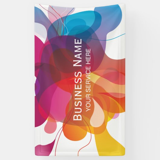 Moderne Colour Flow Trendy Business Spandoek (Verticaal)