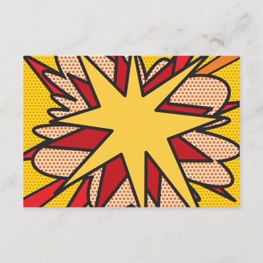 Moderne Comic Book Wedding Accommodatie - Gegevens Informatiekaartje (Achterkant)