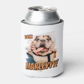 Moderne Comic Simple Grunge Custom Pet Photo Blikjeskoeler (Blikje Voorkant)