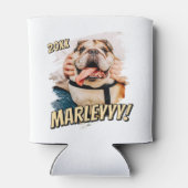 Moderne Comic Simple Grunge Custom Pet Photo Blikjeskoeler (Achterkant)
