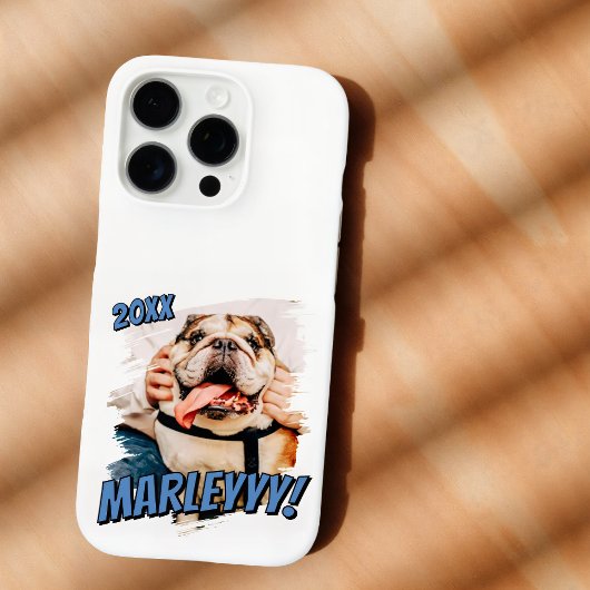 Moderne Comic Simple Grunge Custom Pet Photo Case-Mate iPhone Case