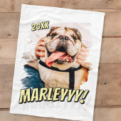 Moderne Comic Simple Grunge Custom Pet Photo Fleece Deken