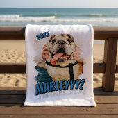 Moderne Comic Simple Grunge Custom Pet Photo Fleece Deken