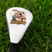 Moderne Comic Simple Grunge Custom Pet Photo Golfheadcover