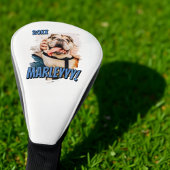 Moderne Comic Simple Grunge Custom Pet Photo Golfheadcover