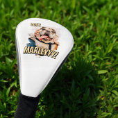 Moderne Comic Simple Grunge Custom Pet Photo Golfheadcover