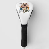 Moderne Comic Simple Grunge Custom Pet Photo Golfheadcover (Voorkant)