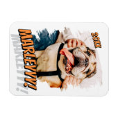 Moderne Comic Simple Grunge Custom Pet Photo Magneet (Horizontaal)