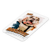 Moderne Comic Simple Grunge Custom Pet Photo Magneet (Linkerzijde)